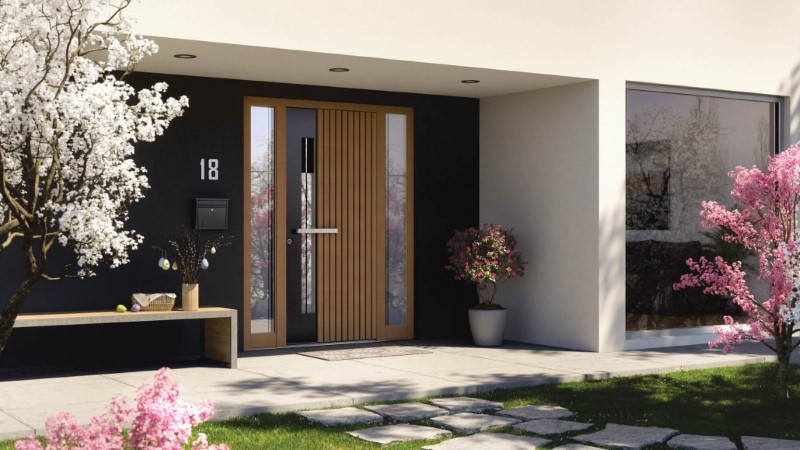 The front door adds a special touch to your home