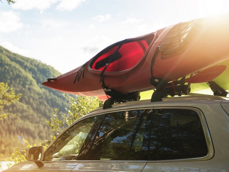 universal roof bars for cars even let you mount a kayak